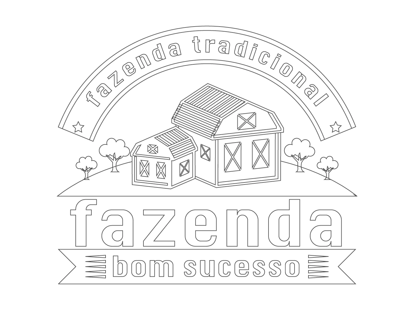 Logotipo da Fazenda Bom Sucesso convertido em arquivo vetorial — Logotipo vetorizado