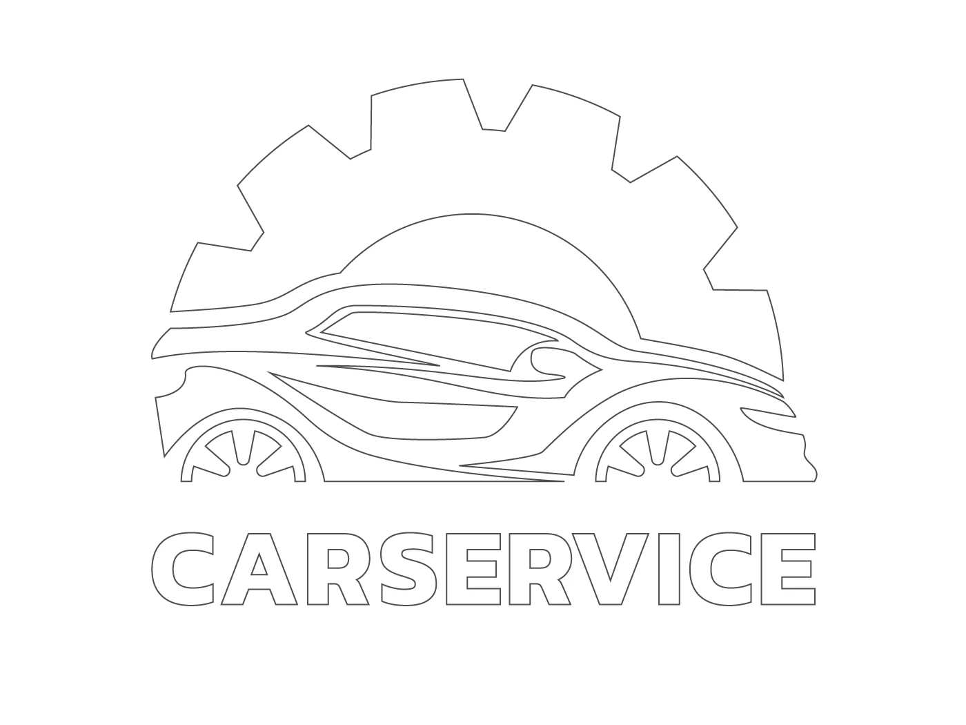 Oficina automotiva — Logotipo vetorizado