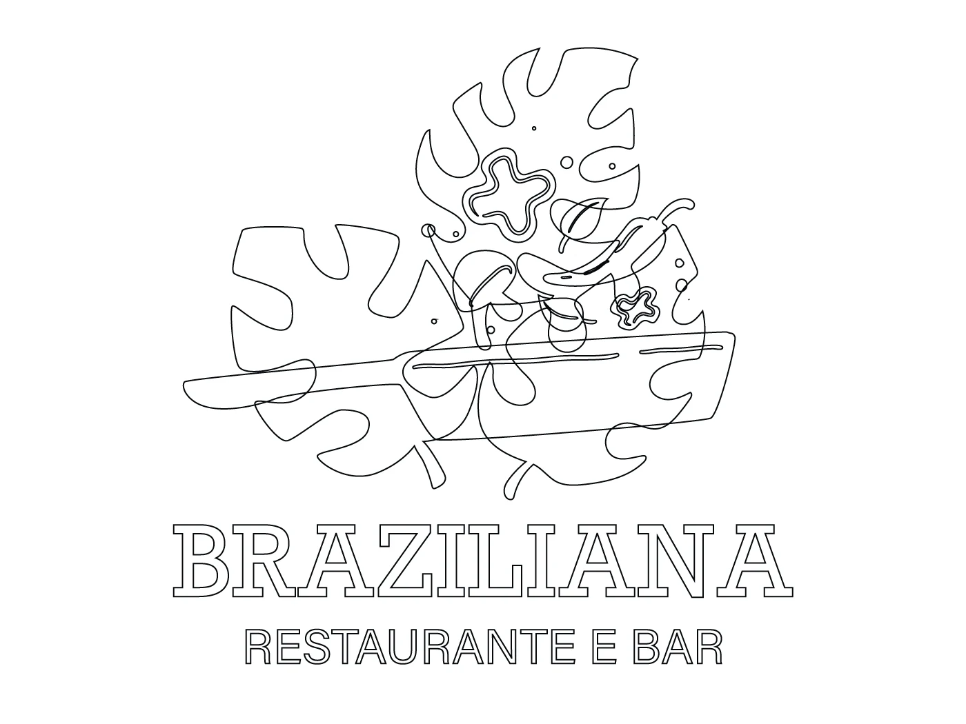 Restaurante e bar — Logotipo vetorizado